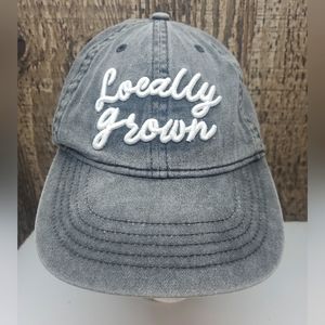 Infinity Locally Grown Gray Adjustable Truckers Hat Cap OSFM